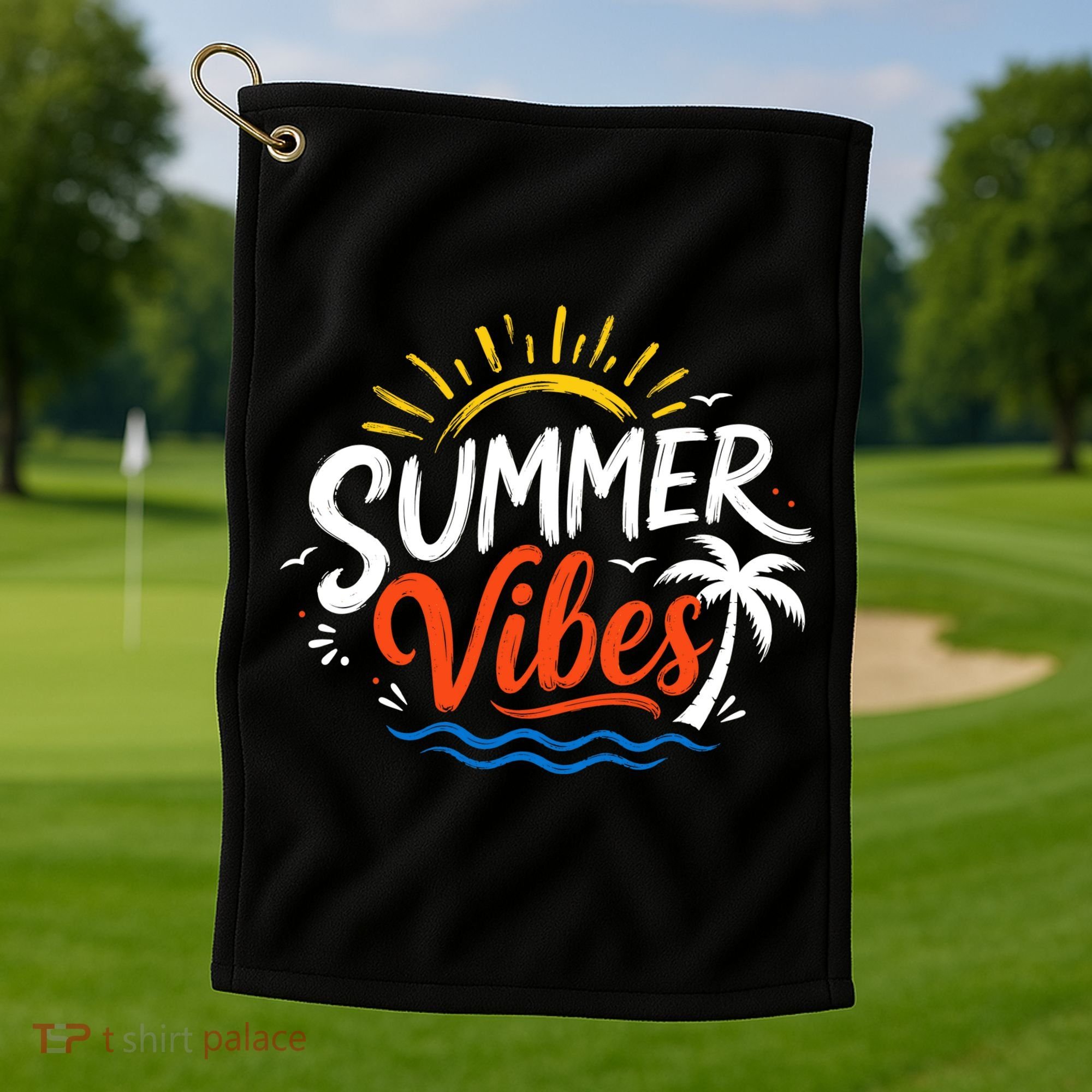 Summer Vibes Beach Lovers And Sun Seekers Golf Towel