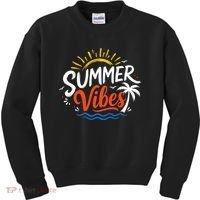 Summer Vibes Beach Lovers And Sun Seekers Kids Sweatshirt thumb 0