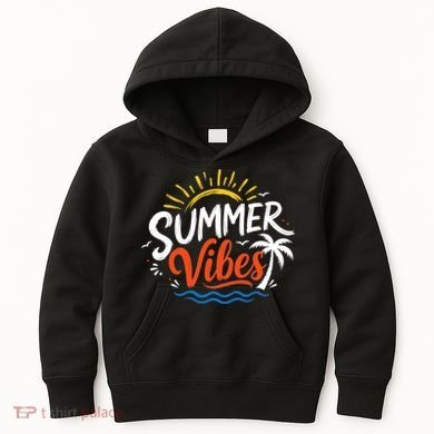 Summer Vibes Beach Lovers And Sun Seekers Kids Hoodie