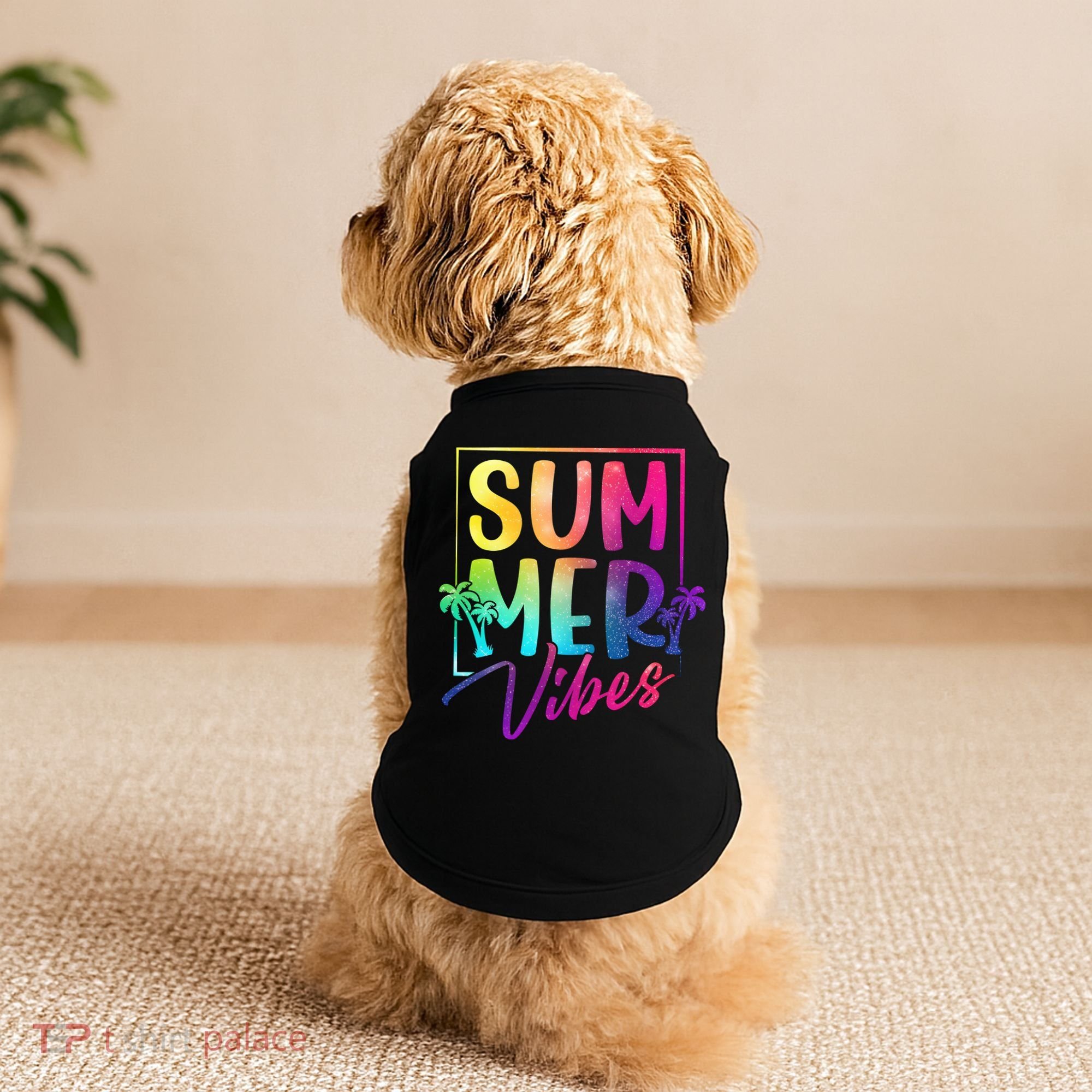 Summer Vibes Beach Sunset Doggie Tank