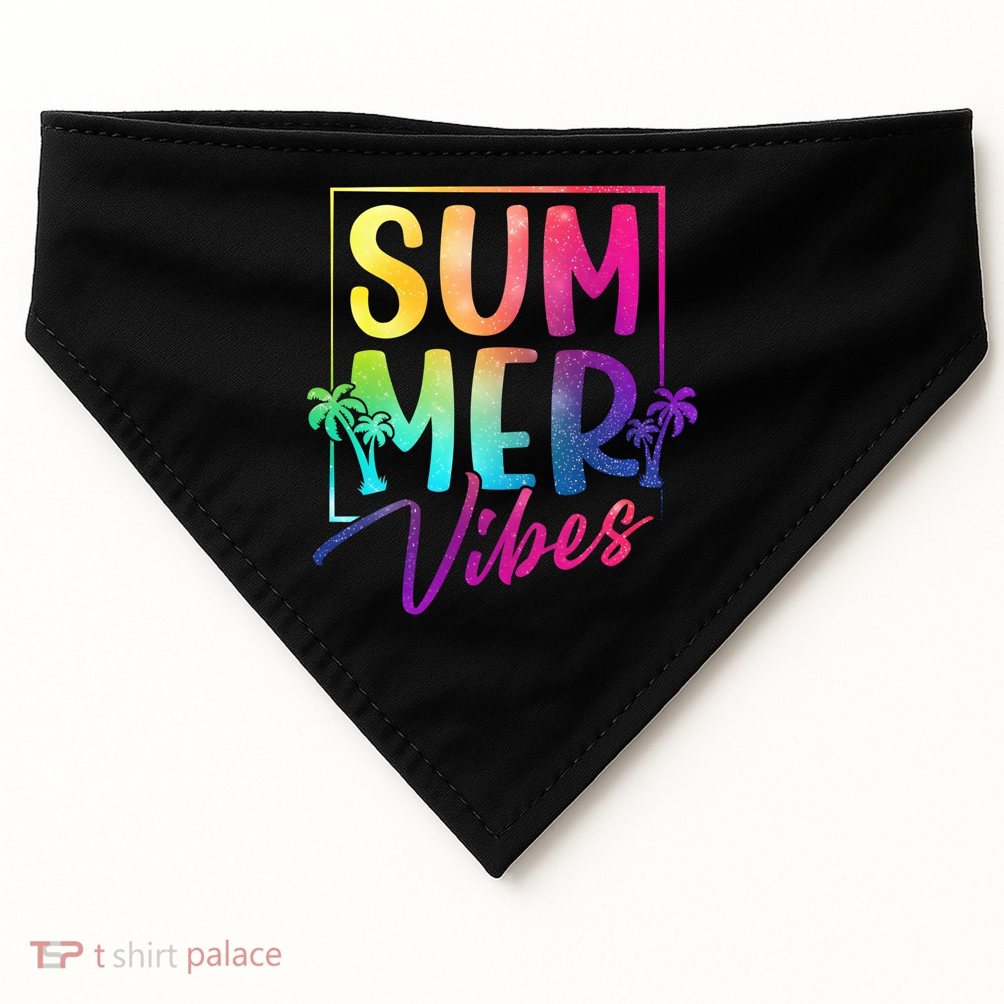 Summer Vibes Beach Sunset USA-Made Doggie Bandana