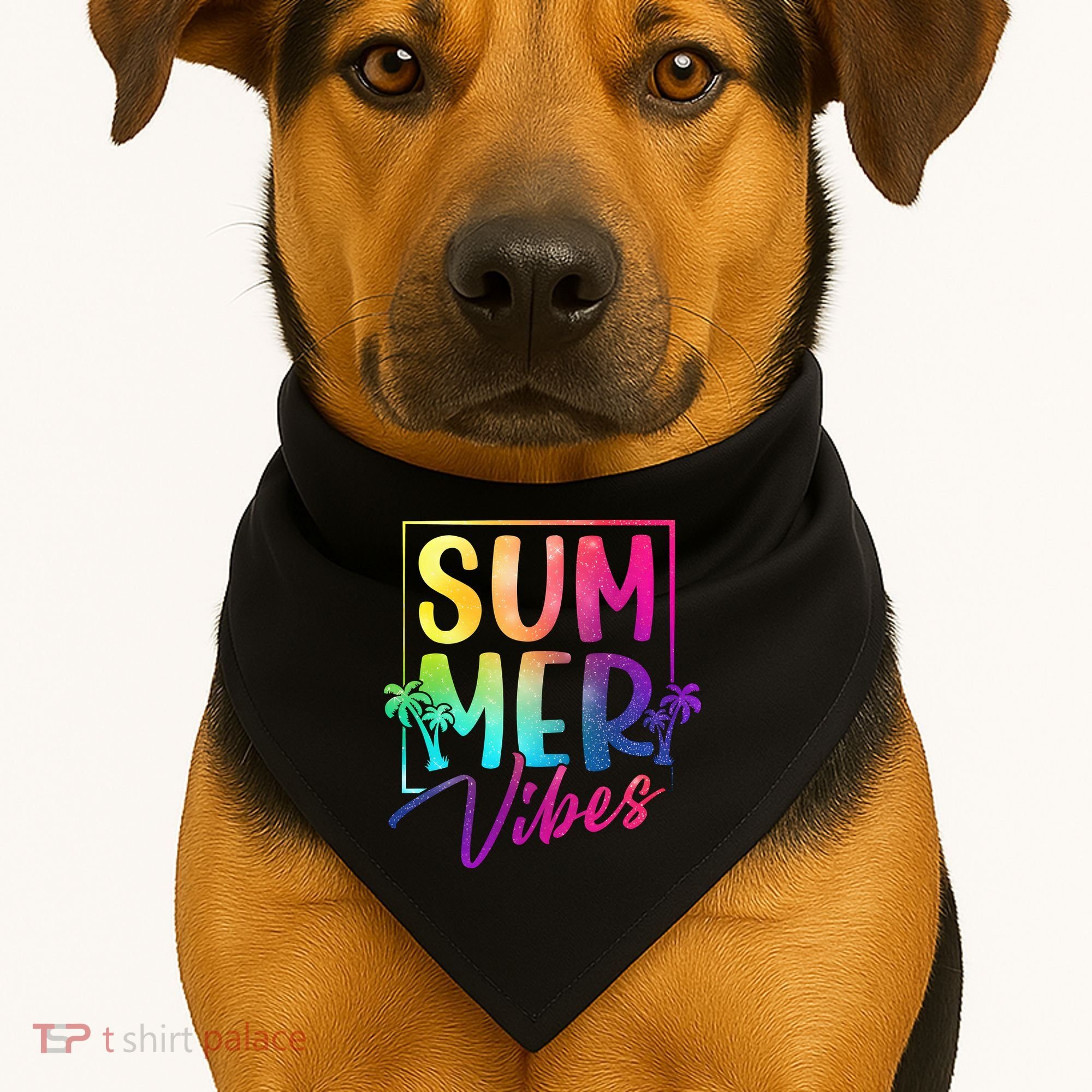 Summer Vibes Beach Sunset USA-Made Doggie Bandana