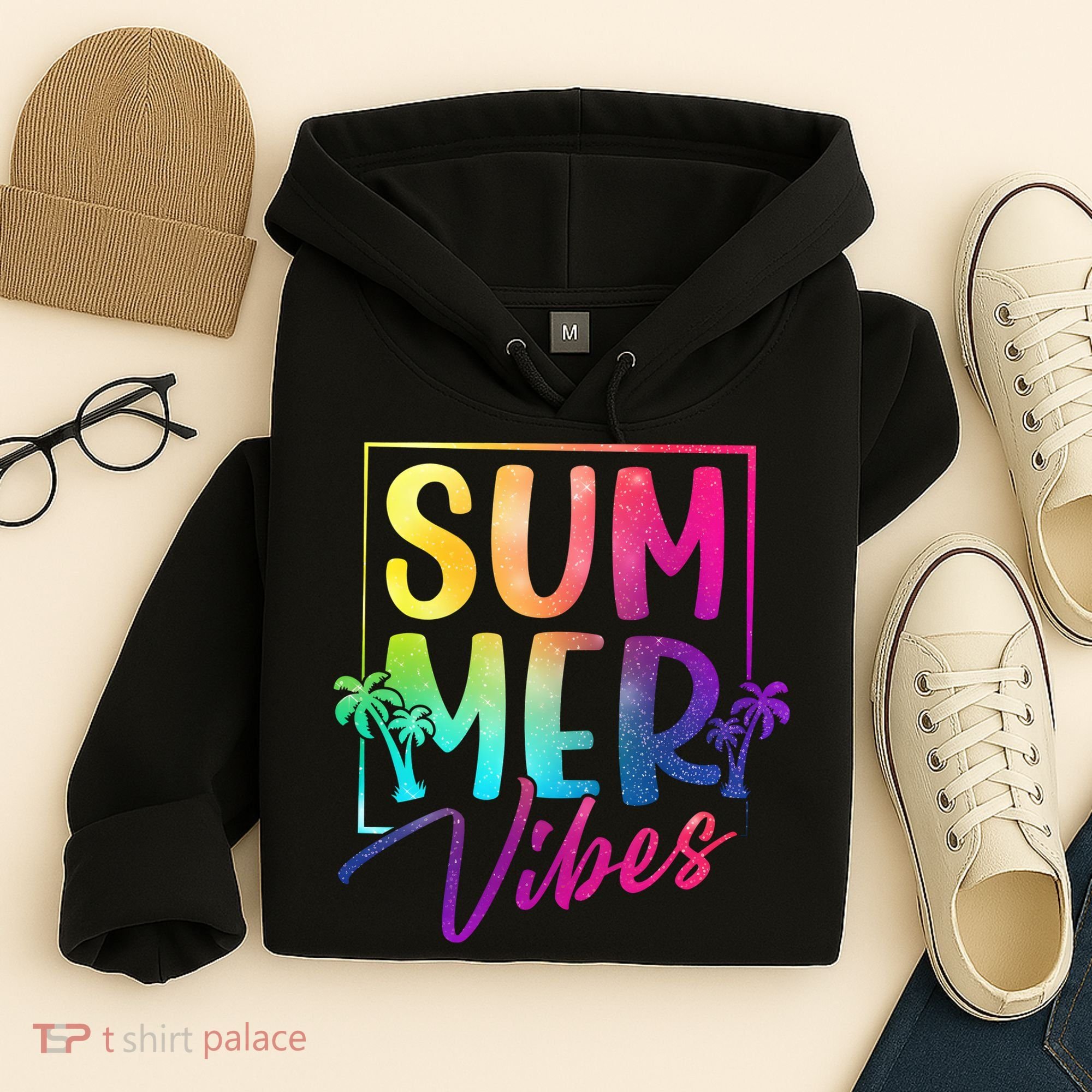 Summer Vibes Beach Sunset Hoodie