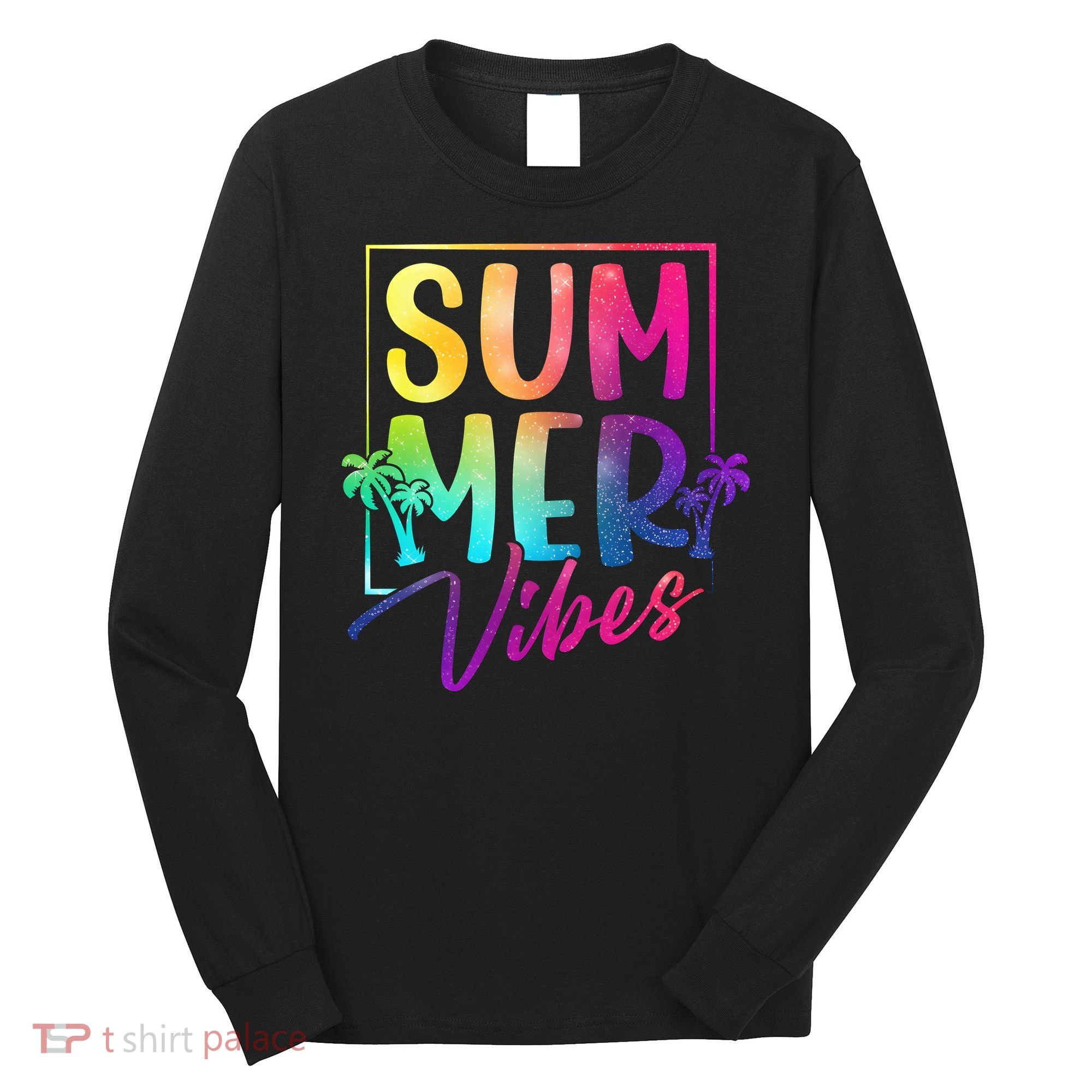 Summer Vibes Beach Sunset Long Sleeve Shirt