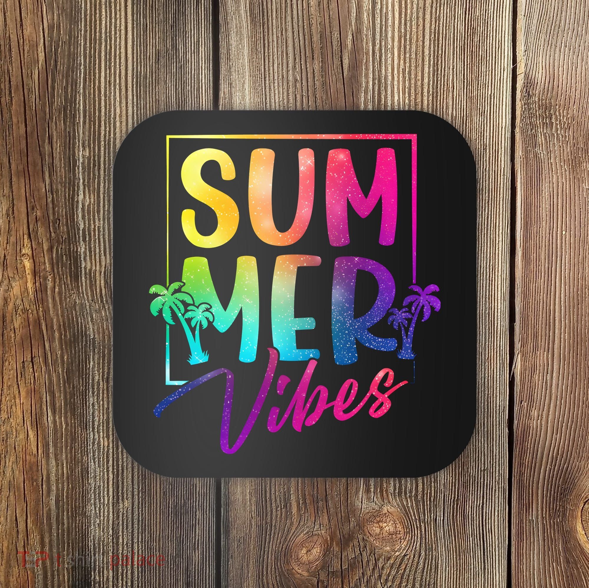 Summer Vibes Beach Sunset Coaster