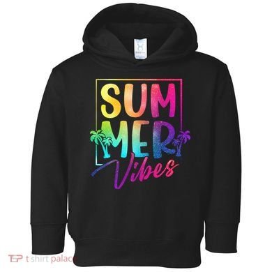 Summer Vibes Beach Sunset Toddler Hoodie