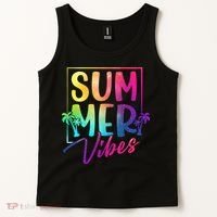 Summer Vibes Beach Sunset Tank Top thumb 2