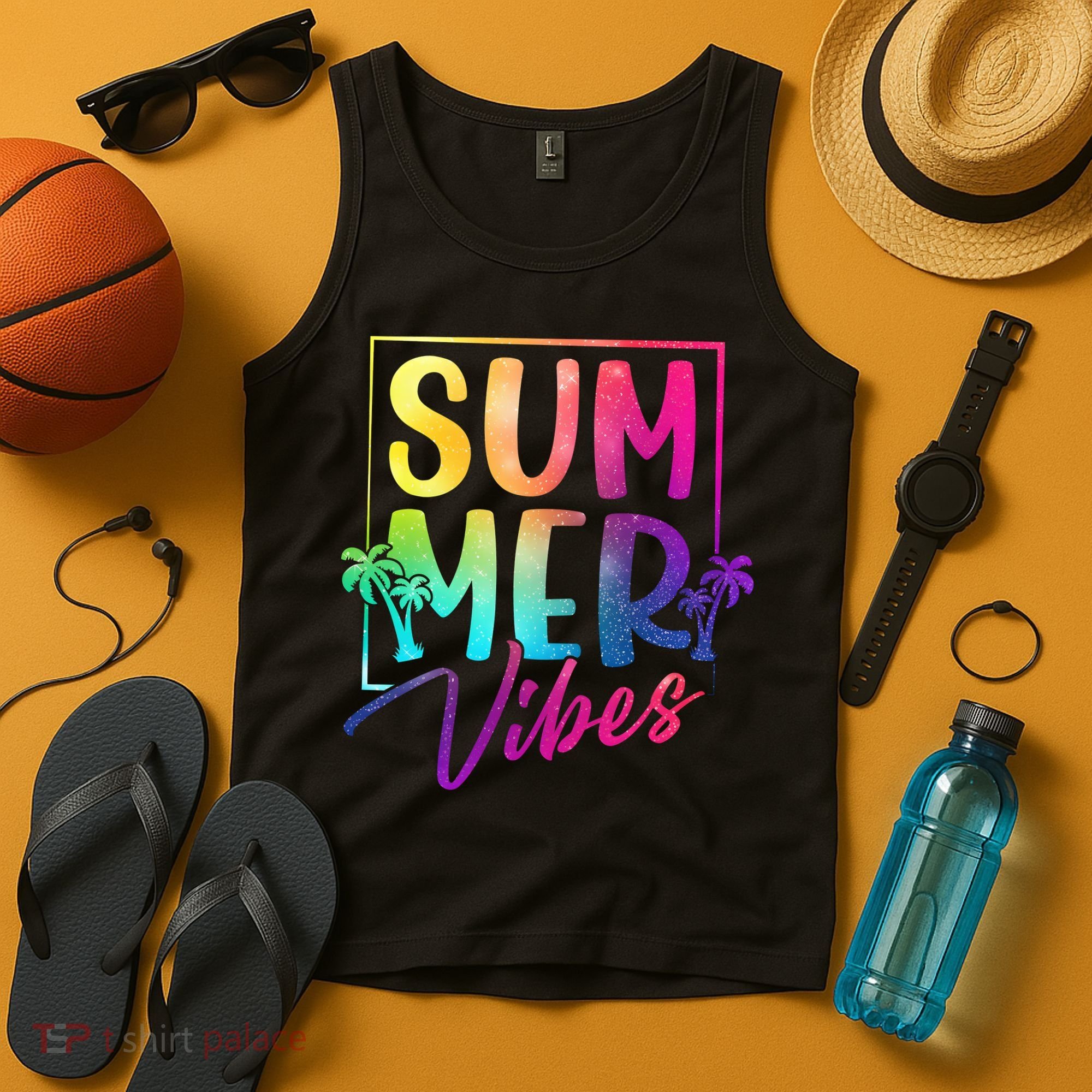 Summer Vibes Beach Sunset Tank Top