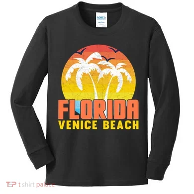 Sunset Venice Beach Kids Long Sleeve Shirt