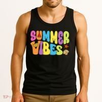Summer Vibes Beach Life Vacation Tank Top thumb 3