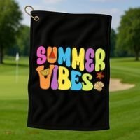 Summer Vibes Beach Life Vacation Golf Towel thumb 1