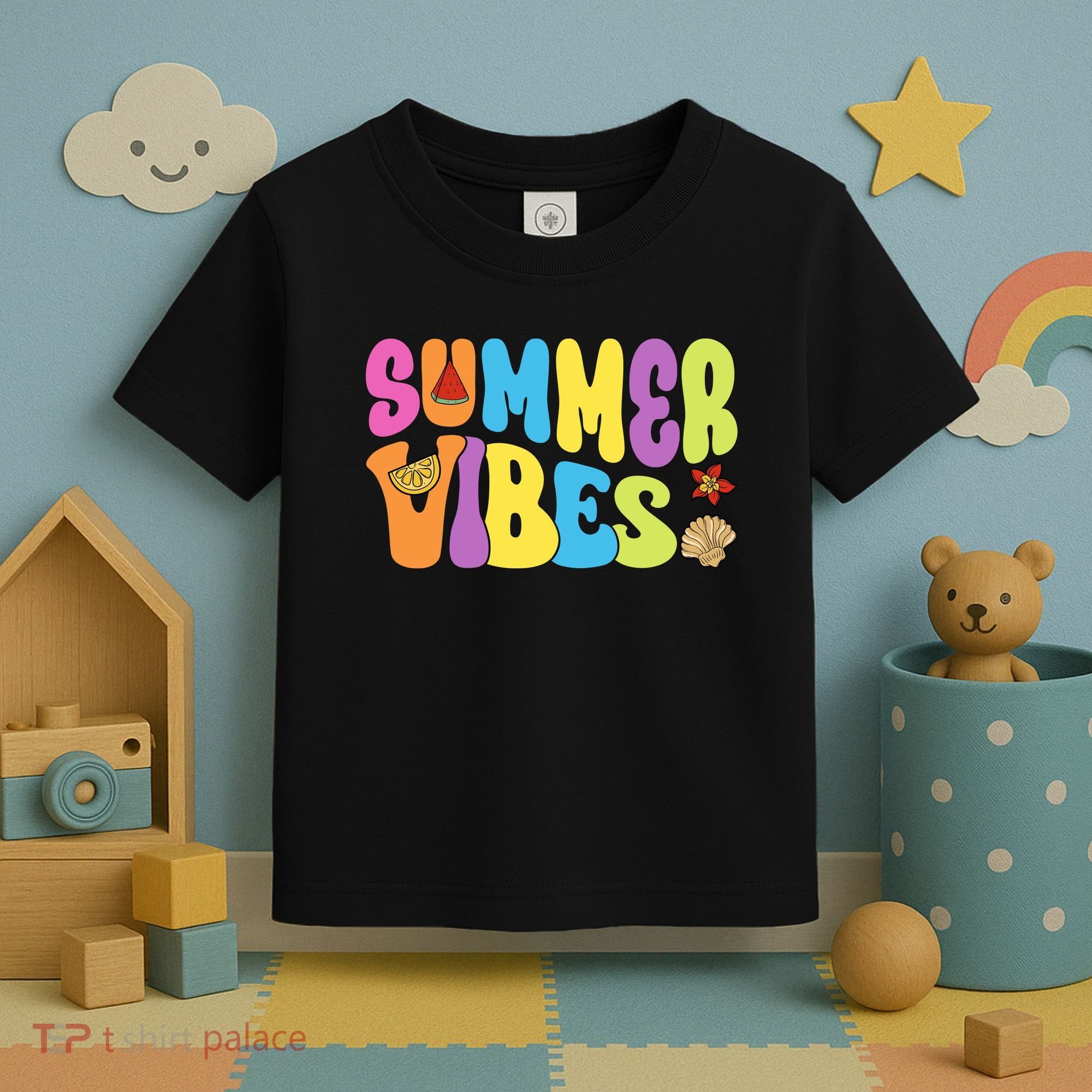 Summer Vibes Beach Life Vacation Toddler T-Shirt