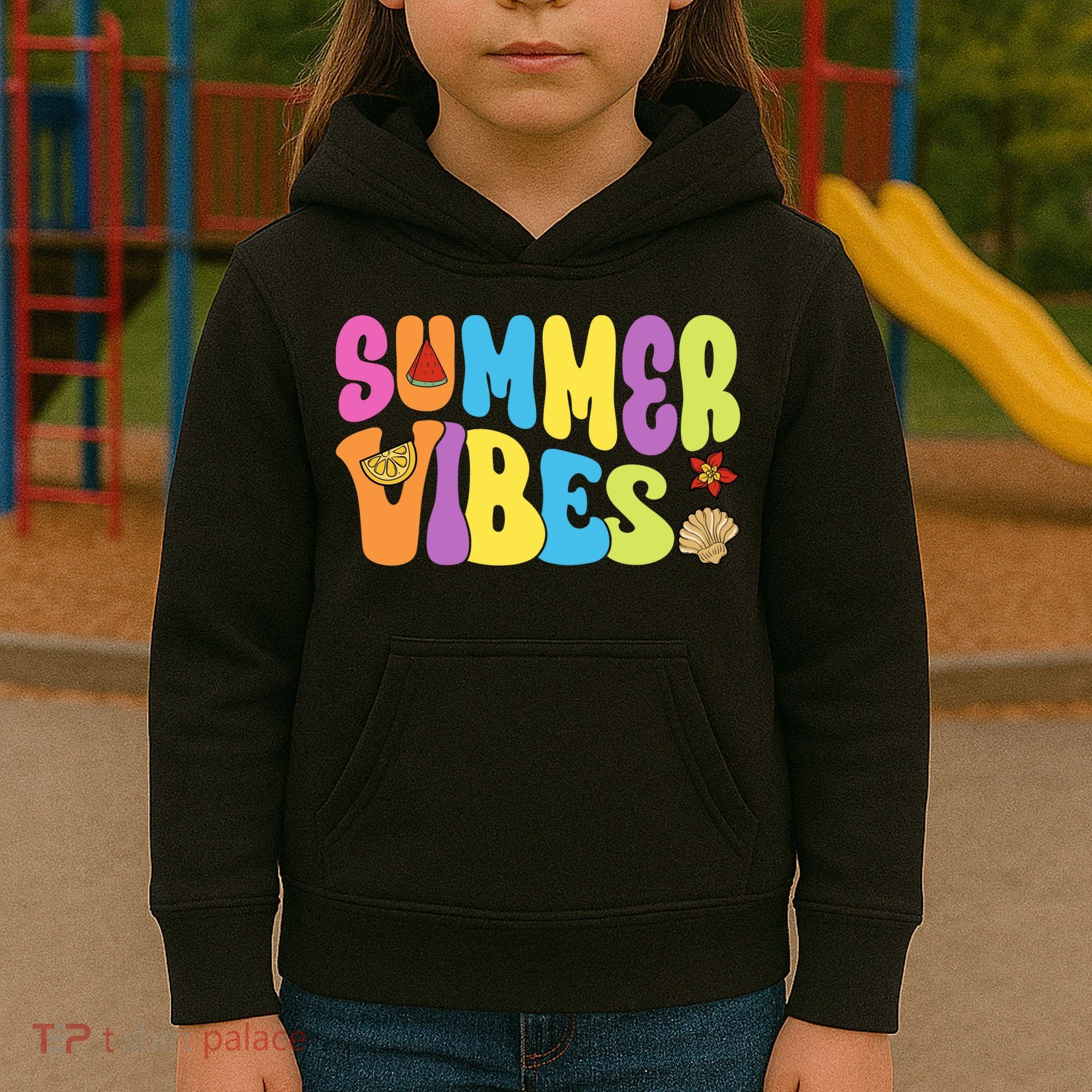 Summer Vibes Beach Life Vacation Kids Hoodie