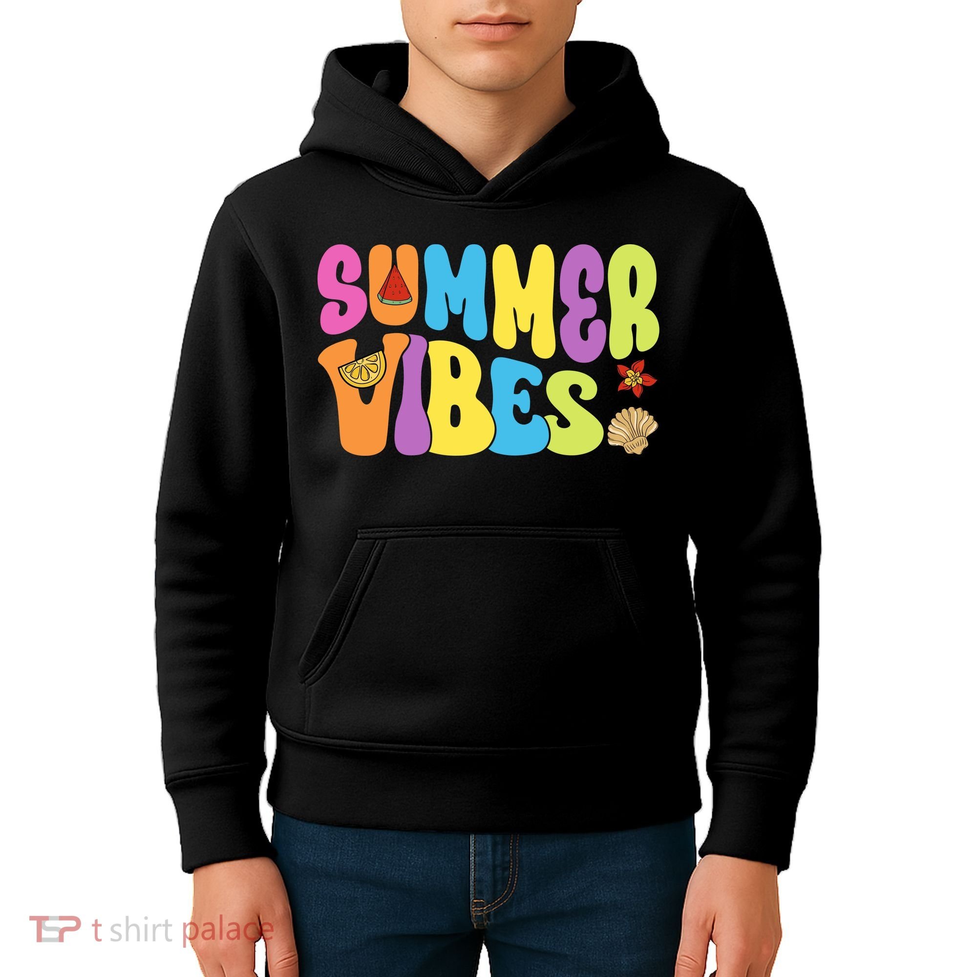Summer Vibes Beach Life Vacation Kids Hoodie