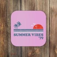 Summer Vibes Beach Retro Sunset 70S Coaster thumb 0