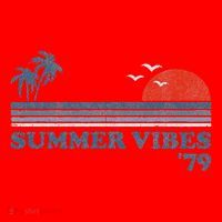 Summer Vibes Beach Retro Sunset 70S Santa Hat thumb 1