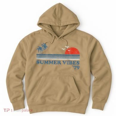 Summer Vibes Beach Retro Sunset 70S Hoodie