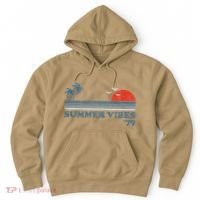 Summer Vibes Beach Retro Sunset 70S Hoodie thumb 0