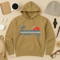 Summer Vibes Beach Retro Sunset 70S Hoodie thumb 3