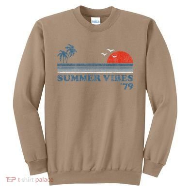 Summer Vibes Beach Retro Sunset 70S Sweatshirt