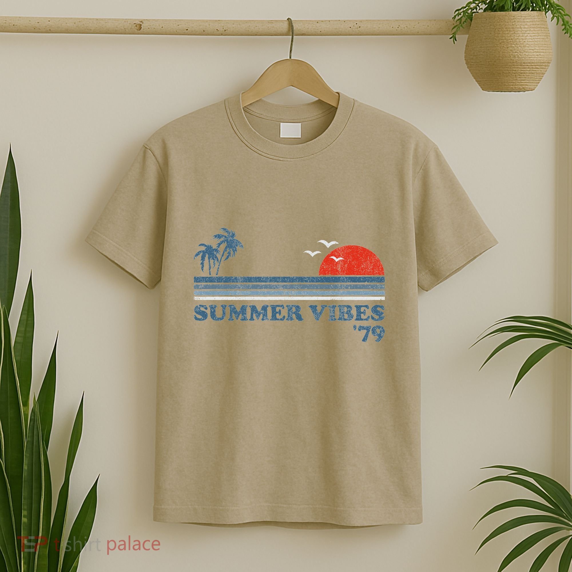 Summer Vibes Beach Retro Sunset 70S T-Shirt
