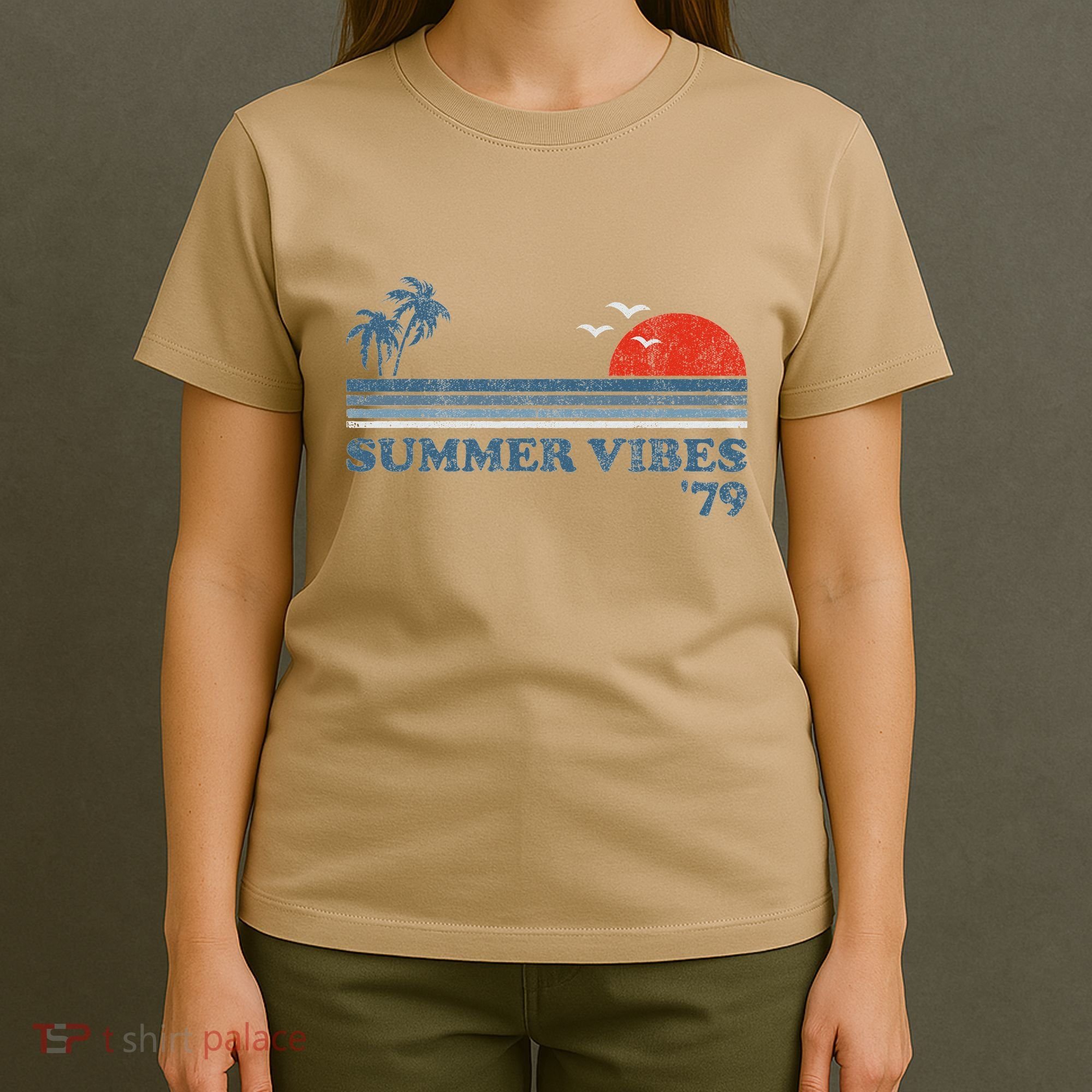 Summer Vibes Beach Retro Sunset 70S T-Shirt