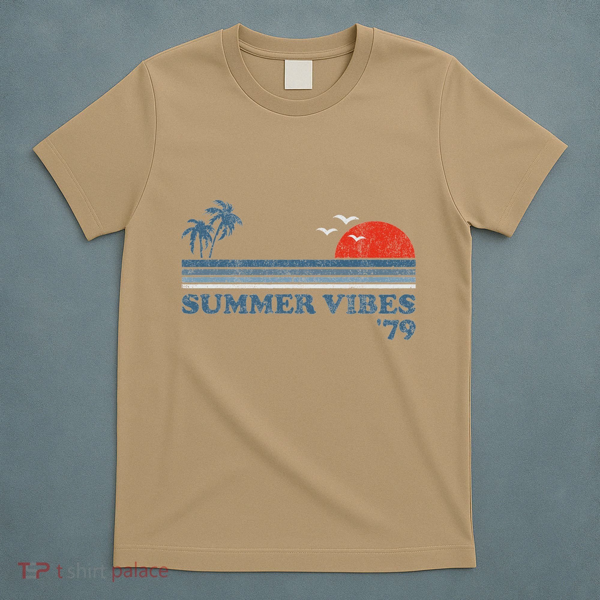 Summer Vibes Beach Retro Sunset 70S T-Shirt