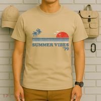 Summer Vibes Beach Retro Sunset 70S T-Shirt thumb 6