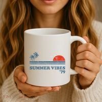 Summer Vibes Beach Retro Sunset 70S Coffee Mug thumb 3