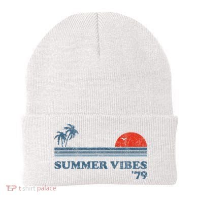 Summer Vibes Beach Retro Sunset 70S Beanie