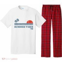Summer Vibes Beach Retro Sunset 70S Pajama Set thumb 0