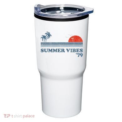 Summer Vibes Beach Retro Sunset 70S Tumbler