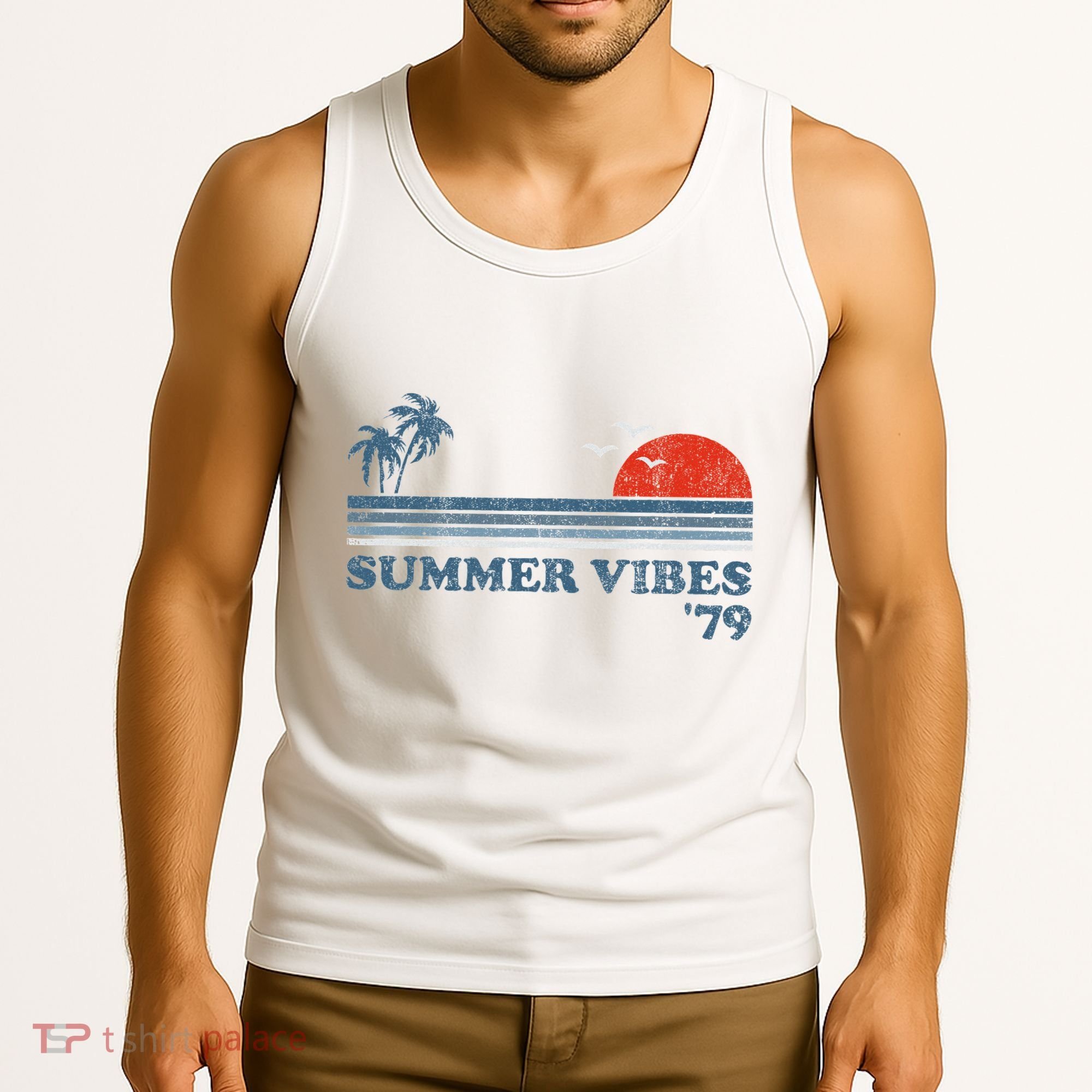 Summer Vibes Beach Retro Sunset 70S Tank Top