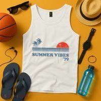 Summer Vibes Beach Retro Sunset 70S Tank Top thumb 4