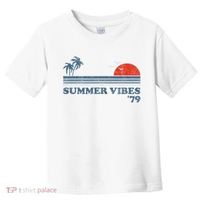 Summer Vibes Beach Retro Sunset 70S Toddler T-Shirt