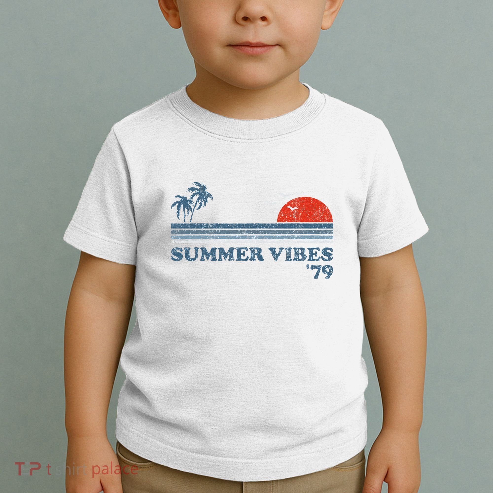Summer Vibes Beach Retro Sunset 70S Toddler T-Shirt