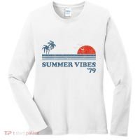 Summer Vibes Beach Retro Sunset 70S Women's Long Sleeve Shirt thumb 0