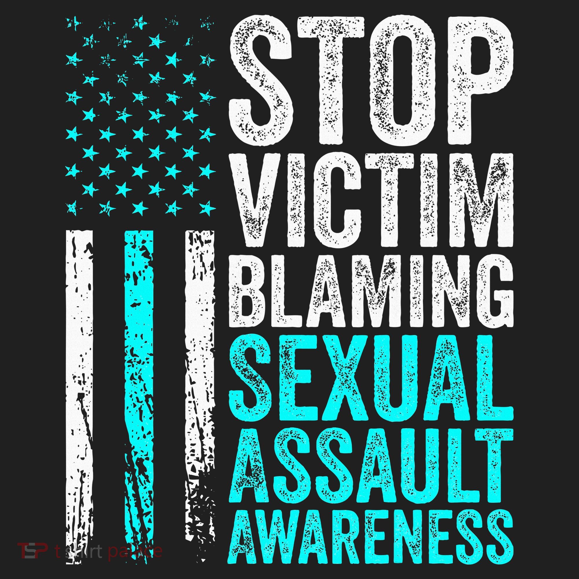 Stop Victim Blaming American Flag Sexual Assault Awareness Women's Sweatshirt