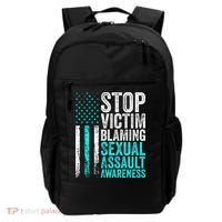 Stop Victim Blaming American Flag Sexual Assault Awareness Backpack thumb 0