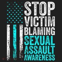 Stop Victim Blaming American Flag Sexual Assault Awareness Tumbler thumb 3
