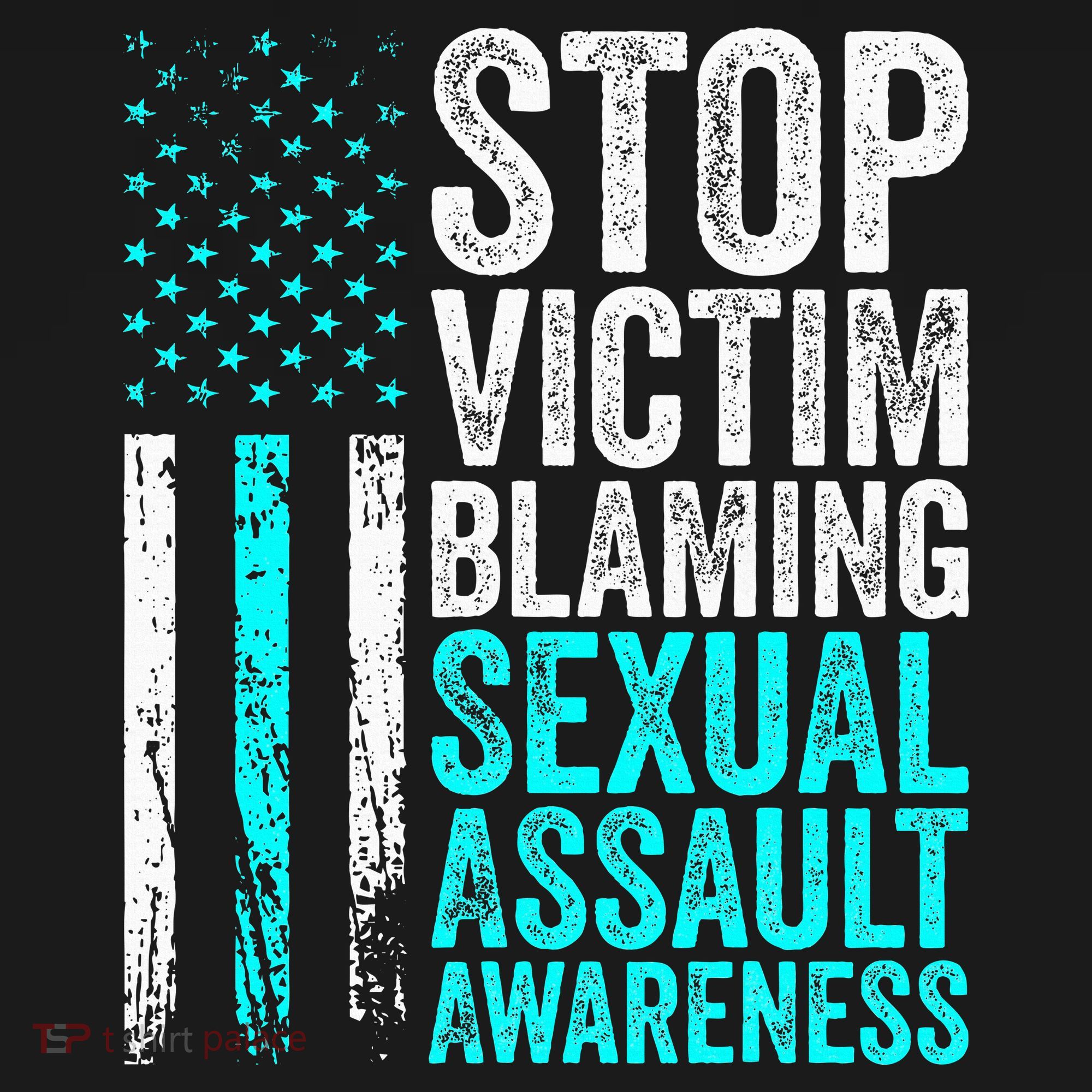 Stop Victim Blaming American Flag Sexual Assault Awareness Women's Long Sleeve Shirt
