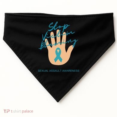Stop Victim Blaming Sexual Assault Awareness USA-Made Doggie Bandana