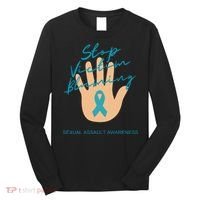 Stop Victim Blaming Sexual Assault Awareness Long Sleeve Shirt thumb 0