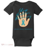 Stop Victim Blaming Sexual Assault Awareness Baby Bodysuit thumb 0