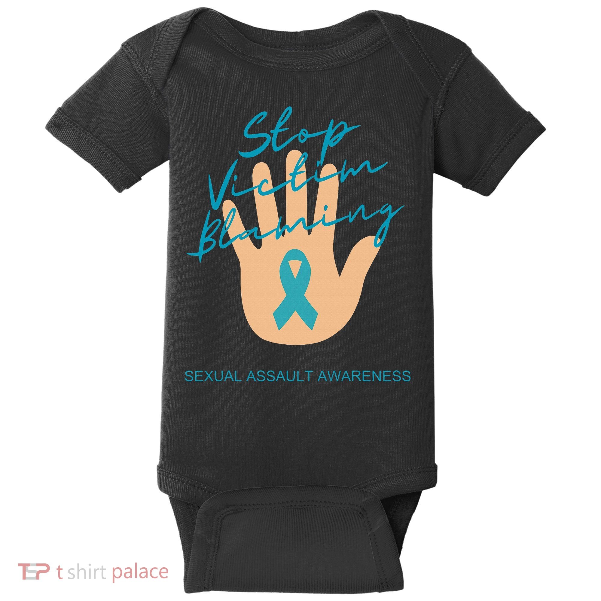 Stop Victim Blaming Sexual Assault Awareness Baby Bodysuit
