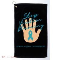 Stop Victim Blaming Sexual Assault Awareness Golf Towel thumb 0