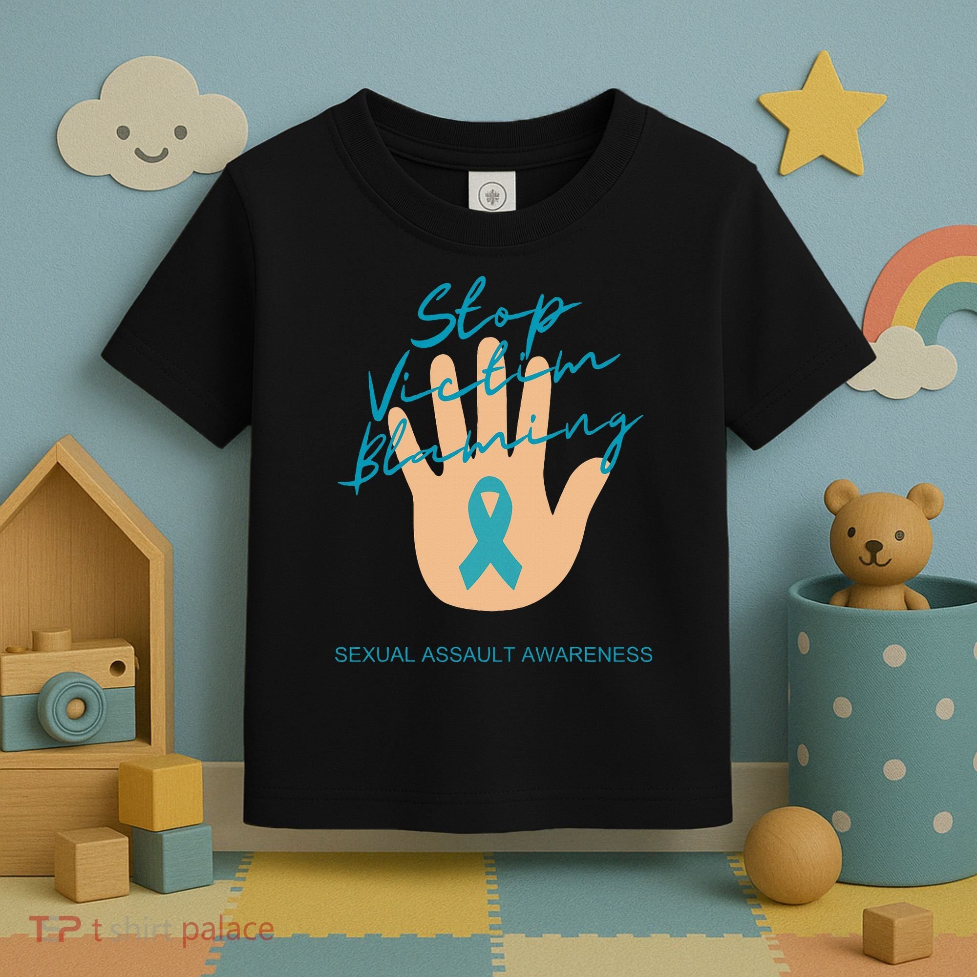 Stop Victim Blaming Sexual Assault Awareness Toddler T-Shirt