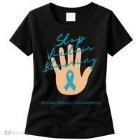 Stop Victim Blaming Sexual Assault Awareness Women's T-Shirt thumb 0