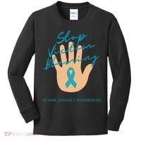 Stop Victim Blaming Sexual Assault Awareness Kids Long Sleeve Shirt thumb 0