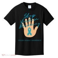 Stop Victim Blaming Sexual Assault Awareness Kids T-Shirt thumb 0